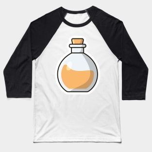 Witch Potion Bottle Sticker vector illustration. Science object icon concept. Halloween potion icon. Halloween drink sticker design. Bottle of Green Poison sticker vector design. Baseball T-Shirt